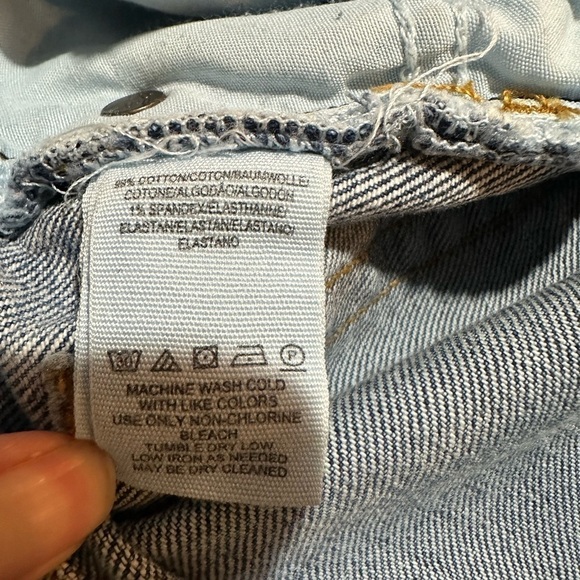 We The Free Jeans Button Fly Raw Hem Distressed Size 27 - Picture 3 of 9